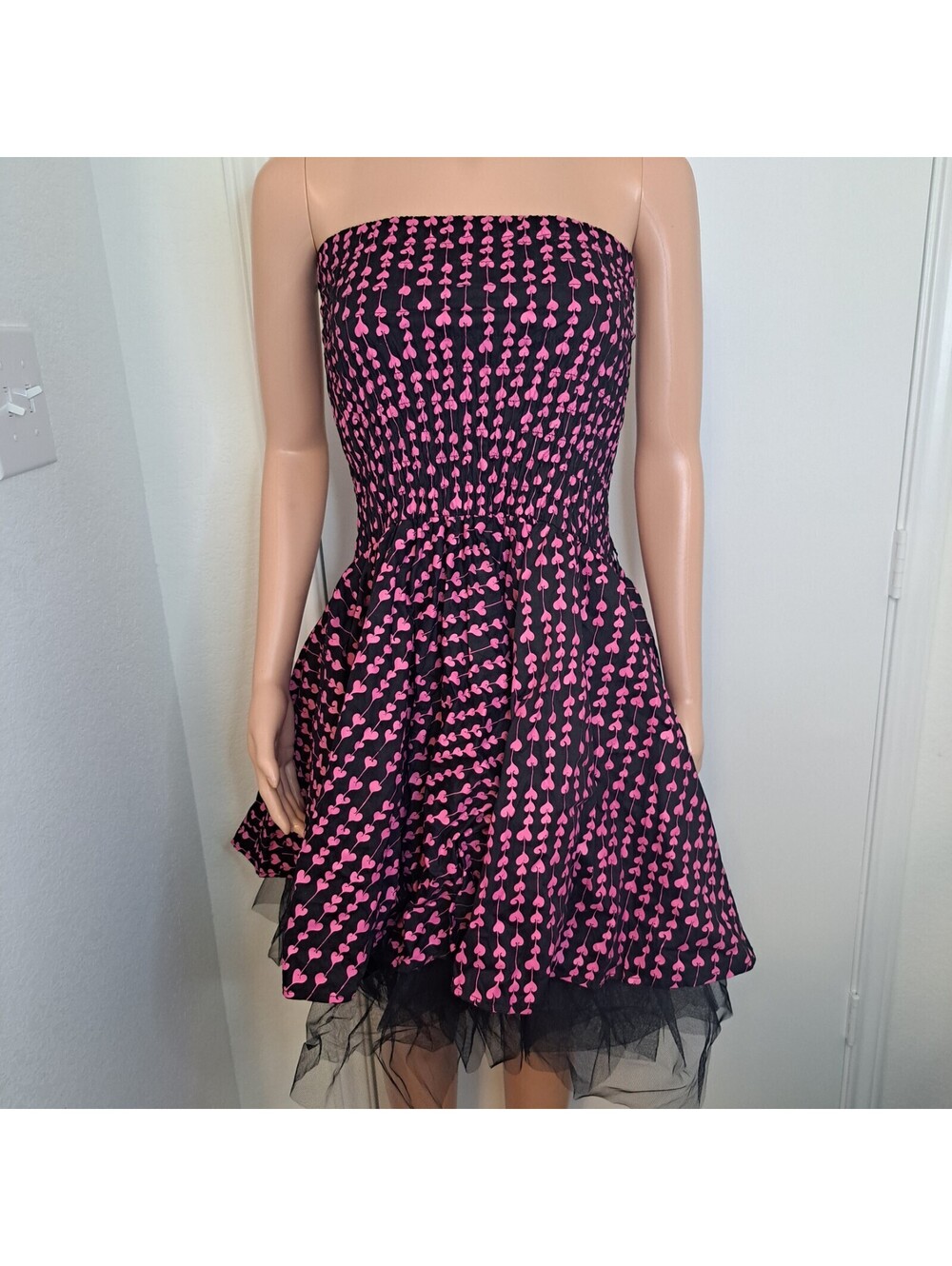 Dead Threads Alternative Black Pink Goth Scene Tulle Tutu Style Dress Sz M READ